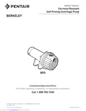Pentair Berkeley BPD Series Owner's Manual