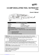 GTV 172485 Owner's Manual