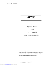 Kitz B-1 Operation Manual