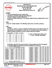 molex RHT-5770 Operating Instruction And Specifications Sheet