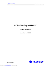 Plessey MDR5800 User Manual