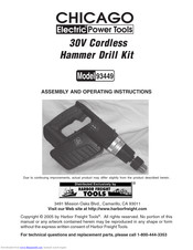 Chicago Electric 93449 Assembly And Operating Instructions Manual