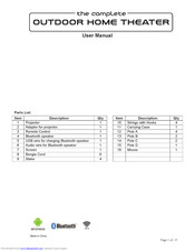 Mr. Drive In Complete Outdoor Home Theater User Manual
