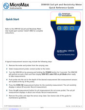 Micromax Instruments SRM100 Quick Reference Manual
