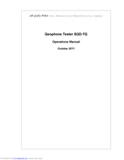 Sib Geofiz Pribor SGD-TG Operation Manual