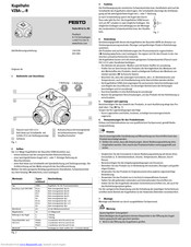 Festo VZBA-R12-63-32T-F0304-R Operating Instructions Manual