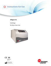 Beckman Coulter Allegra X-5 Instructions For Use Manual
