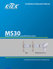 K-Tek MS30 Installation & Operation Manual