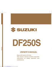 Suzuki DF250S Owner's Manual