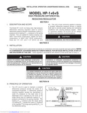 cashco HP-1+6+S Installation, Operation & Maintenance Manual