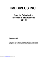 Imediplus DS101 User Manual