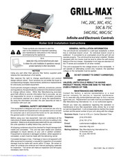 Roller Grill GRILL-MAX Series Installation Instructions Manual