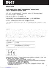 Boss TPST501 Instruction Manual