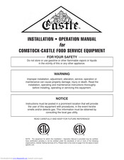 COMSTOCK-CASTLE F3 Series Operation Manual