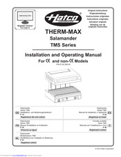 Hatco TMS Series Installation And Operating Manual