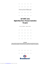 BRONKHORST IQ+Flow series Instruction Manual