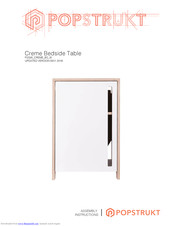 popstrukt Creme Bedside Table Assembly Instructions Manual