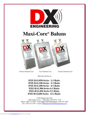 DX Engineering Maxi-Core BAL100-H11-C Manual