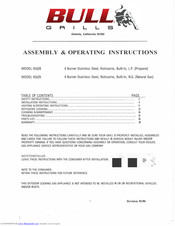 Bull Outdoor 41629 Assembly & Operating Instructions