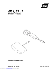 ESAB ER 1 Instruction Manual