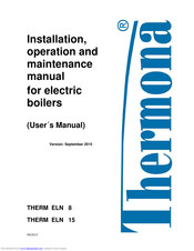 Thermona THERM ELN 8 Installation, Operation And Maintenance Manual