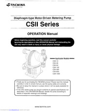 Tacmina CSll-30 Operation Manual