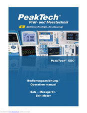 PeakTech 5130 Operation Manual