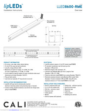 California Accent Lighting lipLEDs LLED8600-RME Installation Instructions Manual