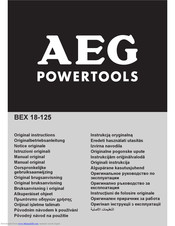 AEG Powertools BEX 18-125 Original Instructions Manual