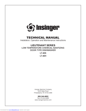 Insinger LIEUTENANT SERIES Installation, Operation And Maintenance Instructions