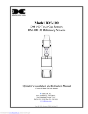 Detcon DM-100 Series Operator's Installation And Instruction Manual