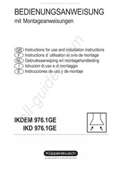 Kuppersbusch IKD 976.1GE Instructions For Use And Installation Instructions