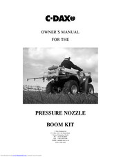 C-Dax Pressure Nozzle  Boom Kit Owner's Manual