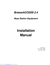 BreezeCOM BreezeACCESS 2.4 Installation Manual