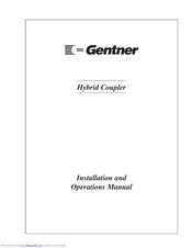 Gentner Hybrid Coupler Installation And Operation Manual
