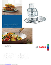 Bosch MUZ6TS Series Instruction Manual