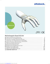 Otto Bock Michelangelo Hand 8E500 Instructions For Use Manual