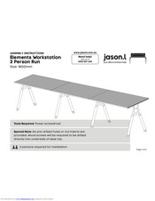 Jason.l Elements Workstation 3 Person Run Assembly Instructions