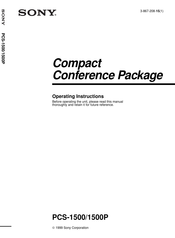 Sony PCS-1500 Operating Instructions Manual