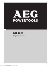 AEG Powertools BST 18 X Original Instructions Manual
