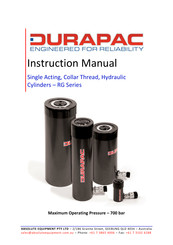 Durapac RG-1510 Instruction Manual