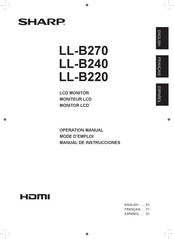 Sharp LL-B270 Operation Manual