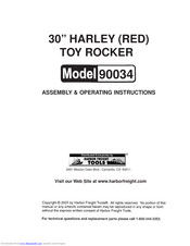 Harbor Freight Tools 90034 Assembly & Operating Instructions