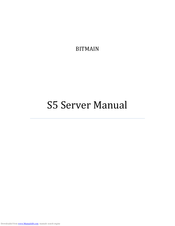 BITMAIN S5 Manual