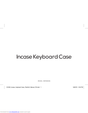InCase Keyboard Case INPD90036 Quick Start Manual