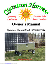 Quantum Harvest 2550 Owner's Manual