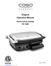 Caso PG 1600 Original Operation Manual
