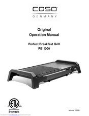 Caso PB 1000 Original Operation Manual