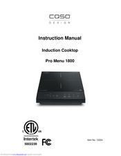 CASO DESIGN Pro Menu 1800 Instruction Manual