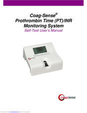 CoaguSense Coag-Sense Prothrombin Time PT/INR Self-Test User's Manual